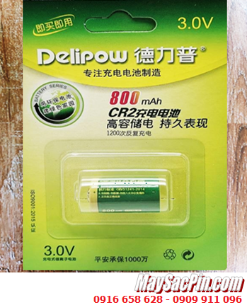 Delipow CR2; Pin sạc 3v Lithium Delipow CR2 800mAh chính hãng _Bảo hành 01 tháng | CÒN HÀNG